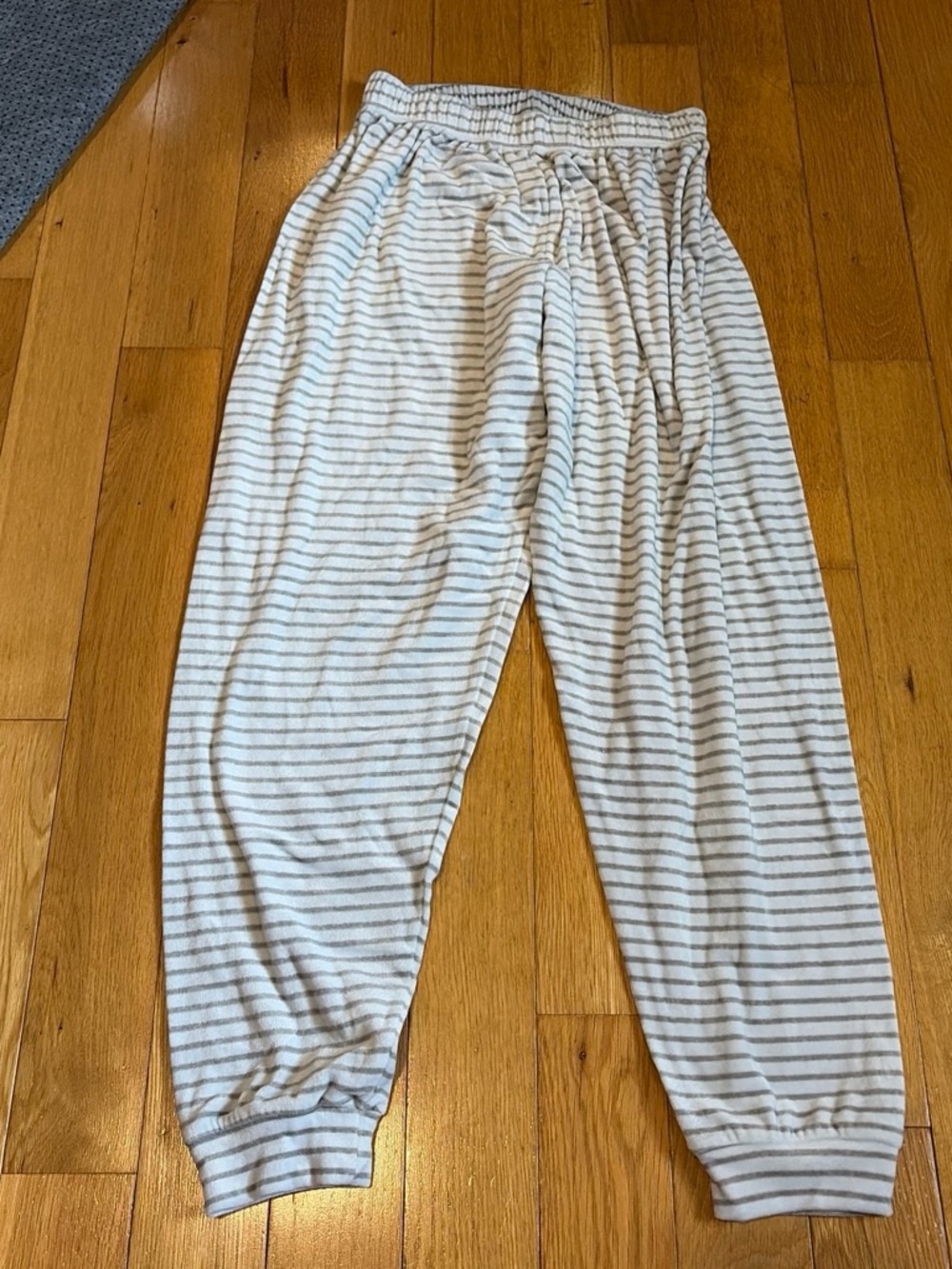 Primark Cream & Gray Striped Pajama Pants